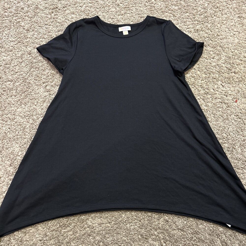 Lularoe Melissa Tunic - XXS Solid Black Stretchy NWOT